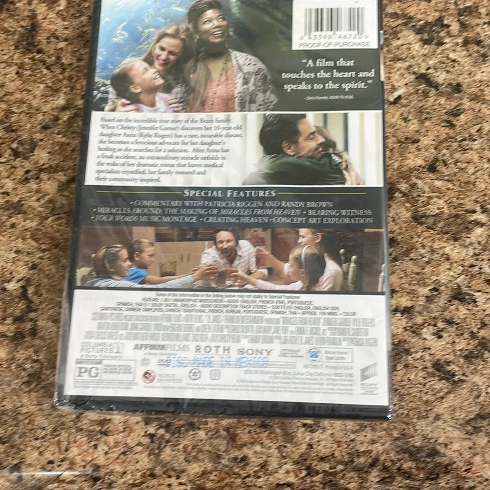 Miracles From Heaven‎ DVD Jennifer Garner Queen Latifah New Sealed